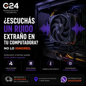 ¿Escuchás un ruido extraño en tu computadora?