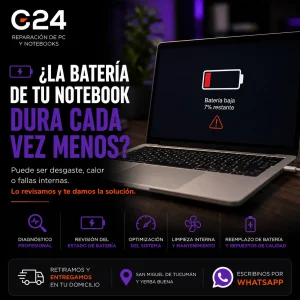 ¿La batería de tu notebook dura cada vez menos?