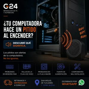 ¿Tu computadora hace un pitido al encender?