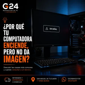 ¿Por qué tu computadora enciende, pero no da imagen?