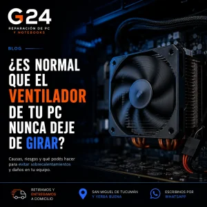 ¿Es normal que el ventilador de tu computadora nunca deje de girar?