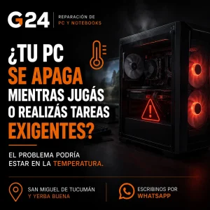 ¿Tu PC se apaga mientras jugás o realizás tareas exigentes?