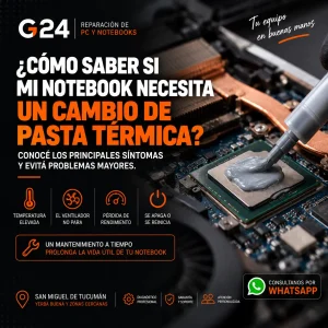 ¿Cómo saber si mi notebook necesita un cambio de pasta térmica?