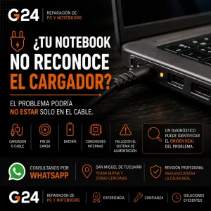 ¿Tu notebook no reconoce el cargador?