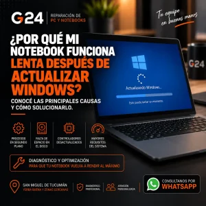 ¿Por qué mi notebook funciona lenta después de actualizar Windows?